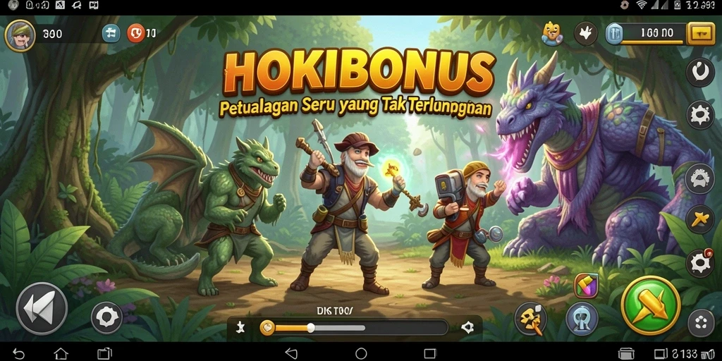 Gameplay seru HOKIBONUS dengan dunia petualangan yang menakjubkan.