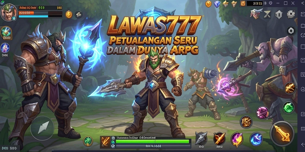 Tampilan atraktif dari gameplay ARPG LAWAS777 yang mendebarkan.
