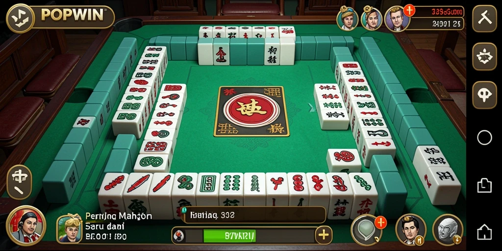 Tampilan gameplay seru dan mendebarkan dari game Mahjong POPWIN.