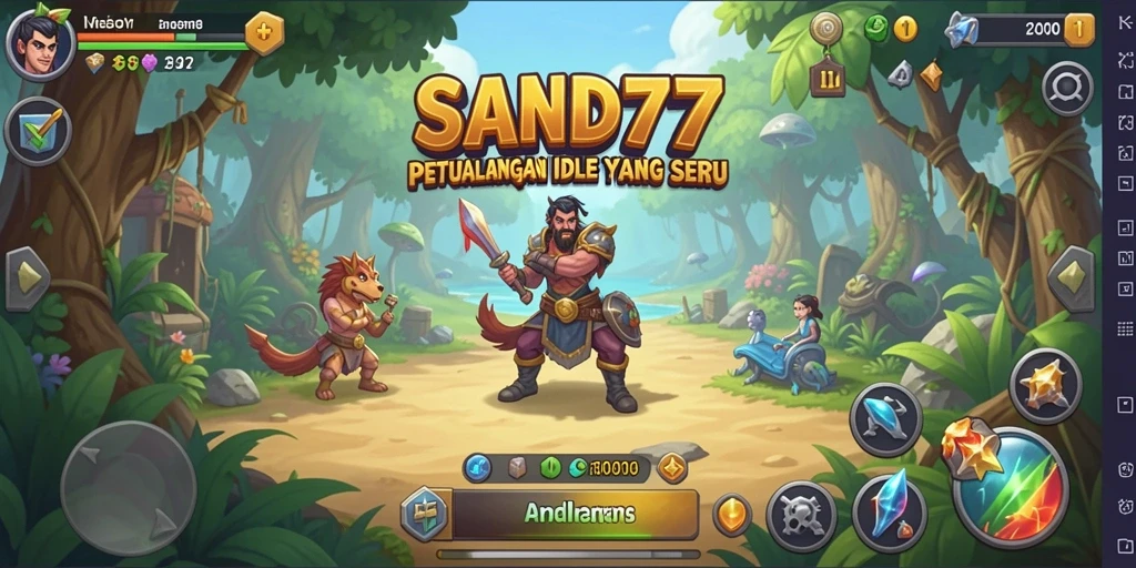 Tampilan gameplay SAND77 yang menarik dan santai.